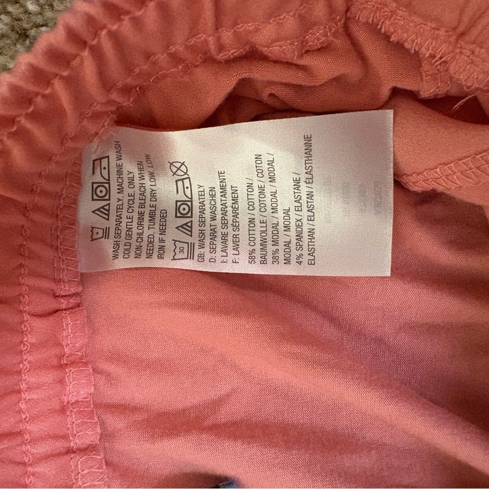 AnyBody Medium Coral Jogger Pants with Drawstring and Satin Stripes Down Sides - Picture 8 of 9